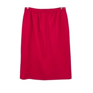 Pendleton Womens 14 Vintage Red 100% Virgin Wool Midi Pencil Skirt